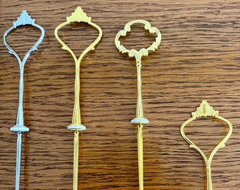 Cake Stand Fittings Cake Stand Rods Cake Stand Handle silver or gold 3 or 2 tier, USA customers I pay the tariff charges