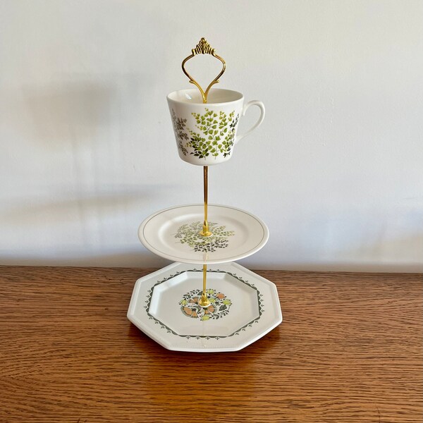 Stunning  3 tier cake stand for afternoon tea, cream teas or gift great for two