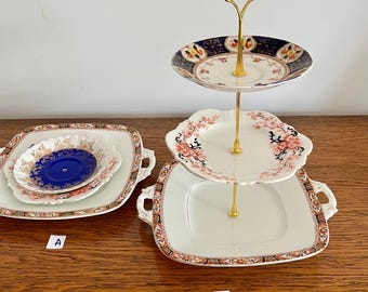 Beautiful vintage china 3 Tier cake stand, afternoon tea