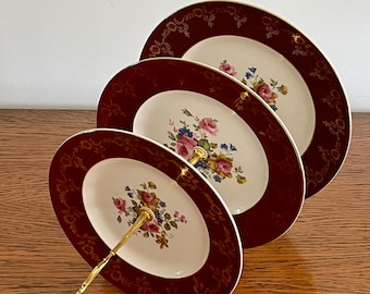 Stunning vintage 3 tier cake stand for afternoon tea, cream teas or gift, Empire English Porcelain
