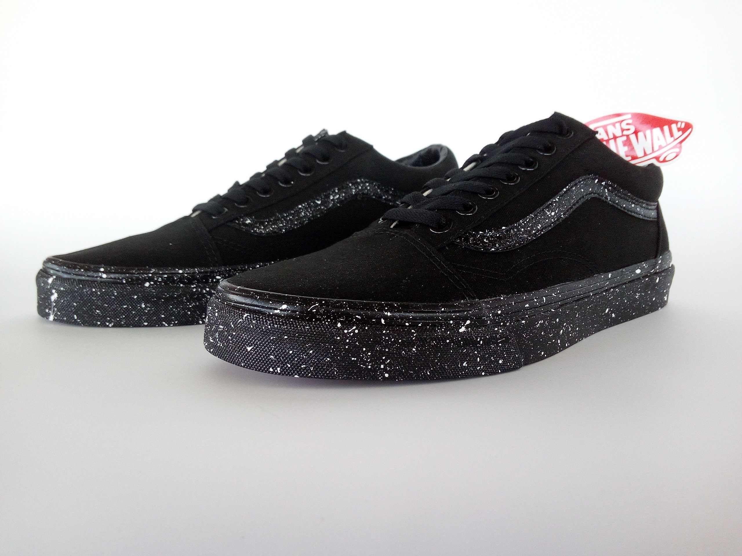 custom black vans