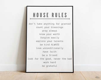 Stampabile a muro - Regole della casa