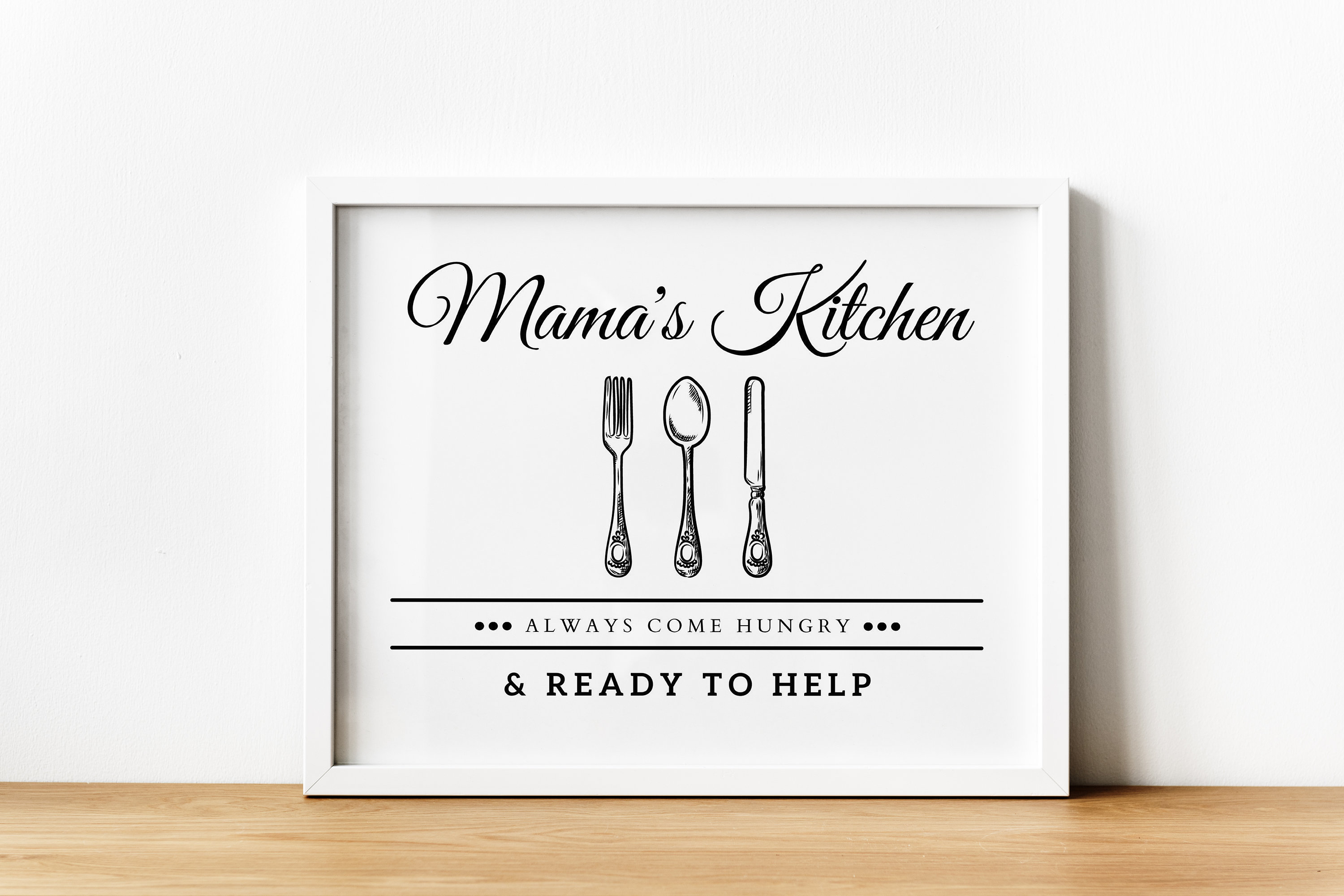 Kitchen Printable Mama's Kitchen Mothers Day Etsy