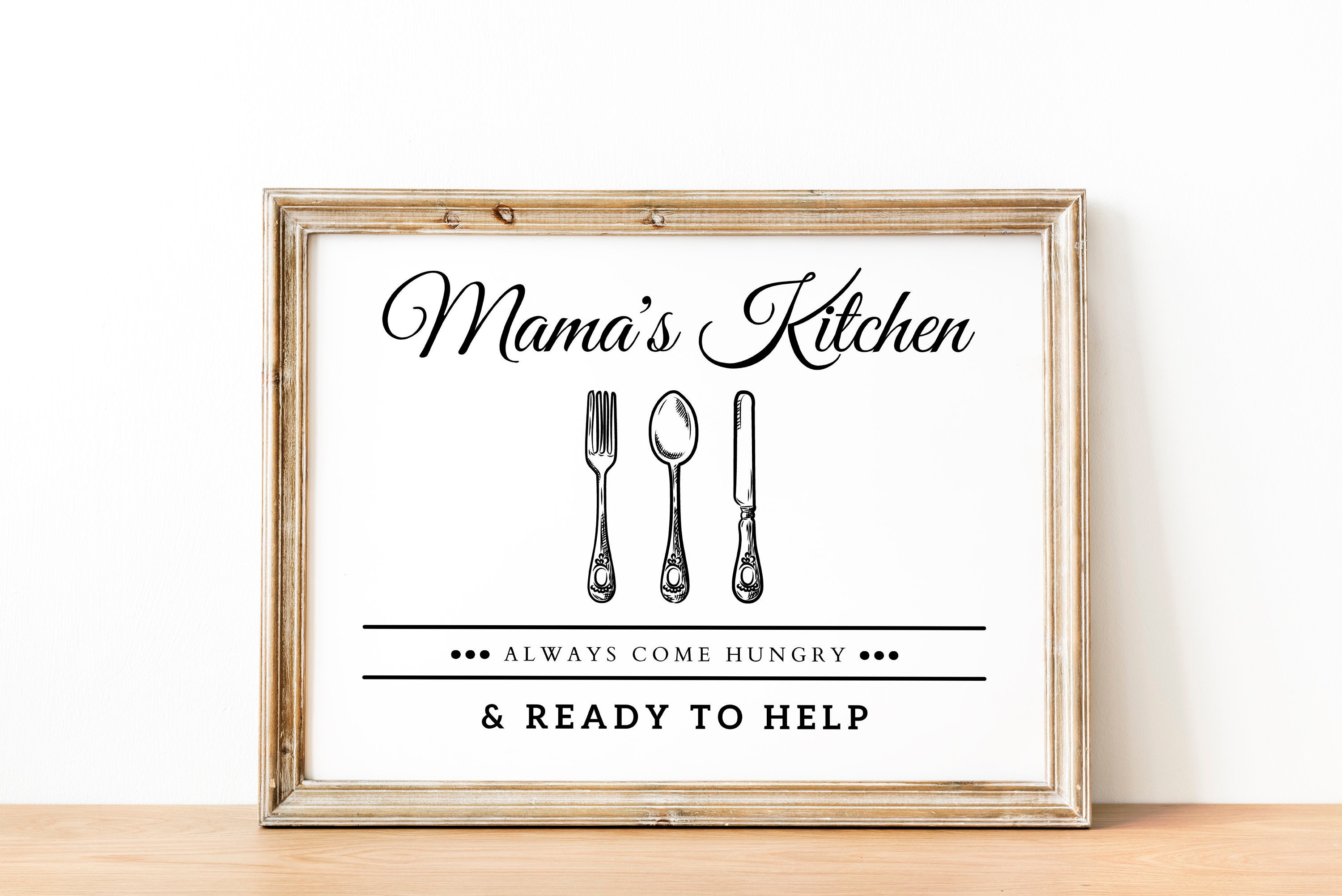 Wall Printable Kitchen Printable Mama's Kitchen Mothers Day - Etsy