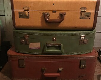 vintage suitcase etsy