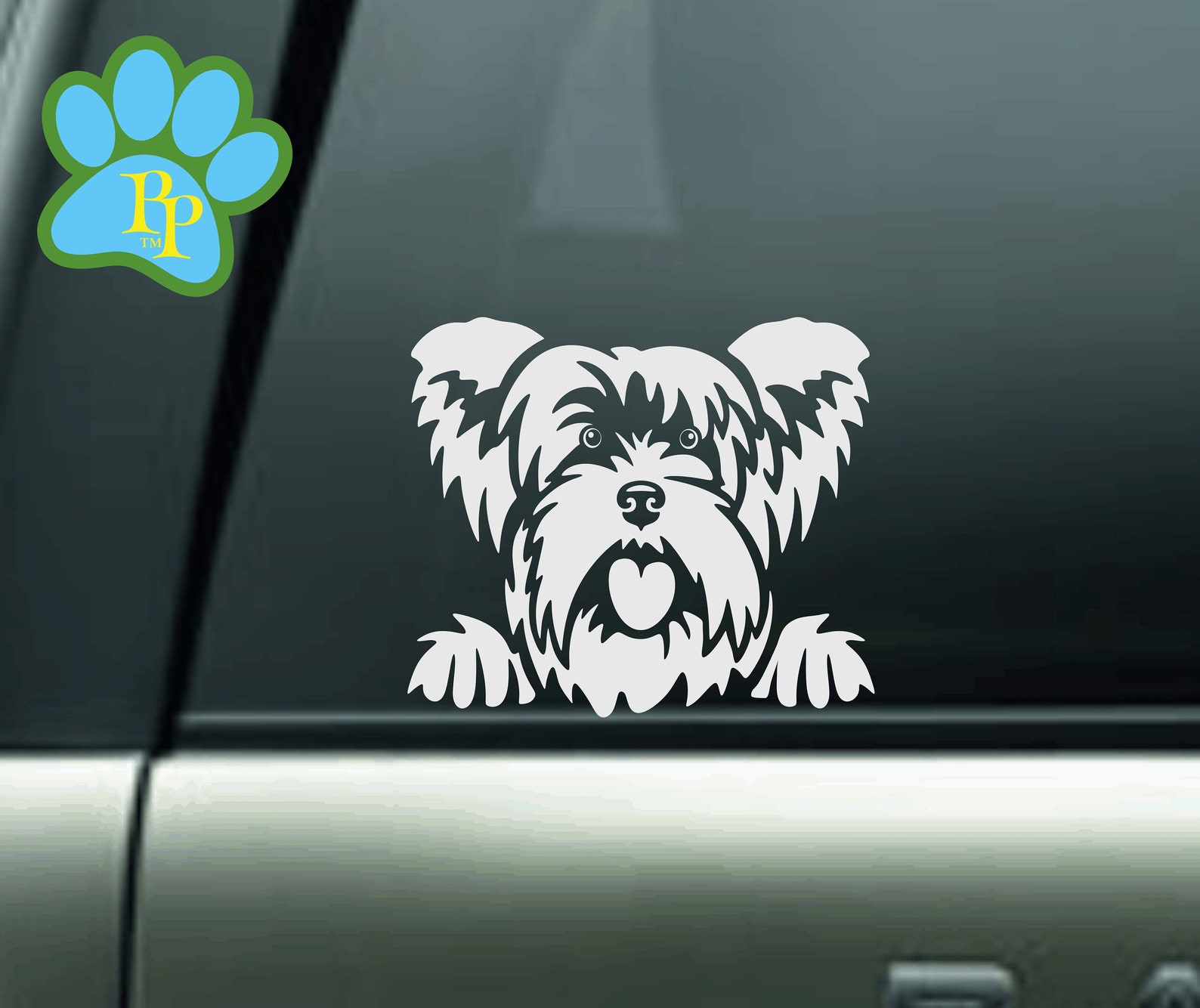 Yorkie Car Decal Sticker Yorkie Gifts for Dog Mom Dog Dad Etsy