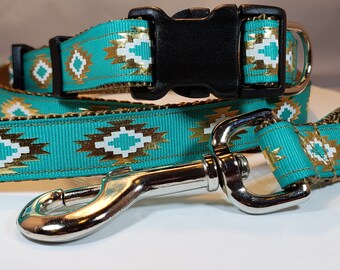 aztec dog collar and leash