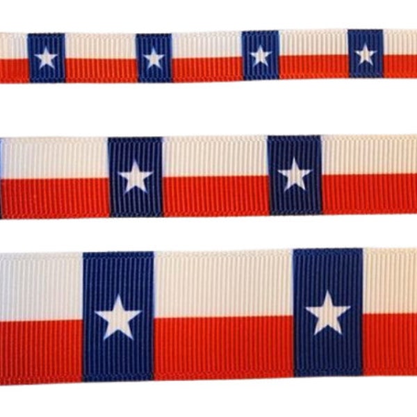 Texas Grosgrain Ribbon- 3/8", 5/8", or 1"