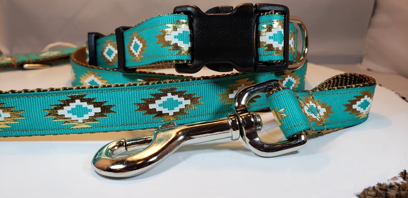 aztec dog collar and leash