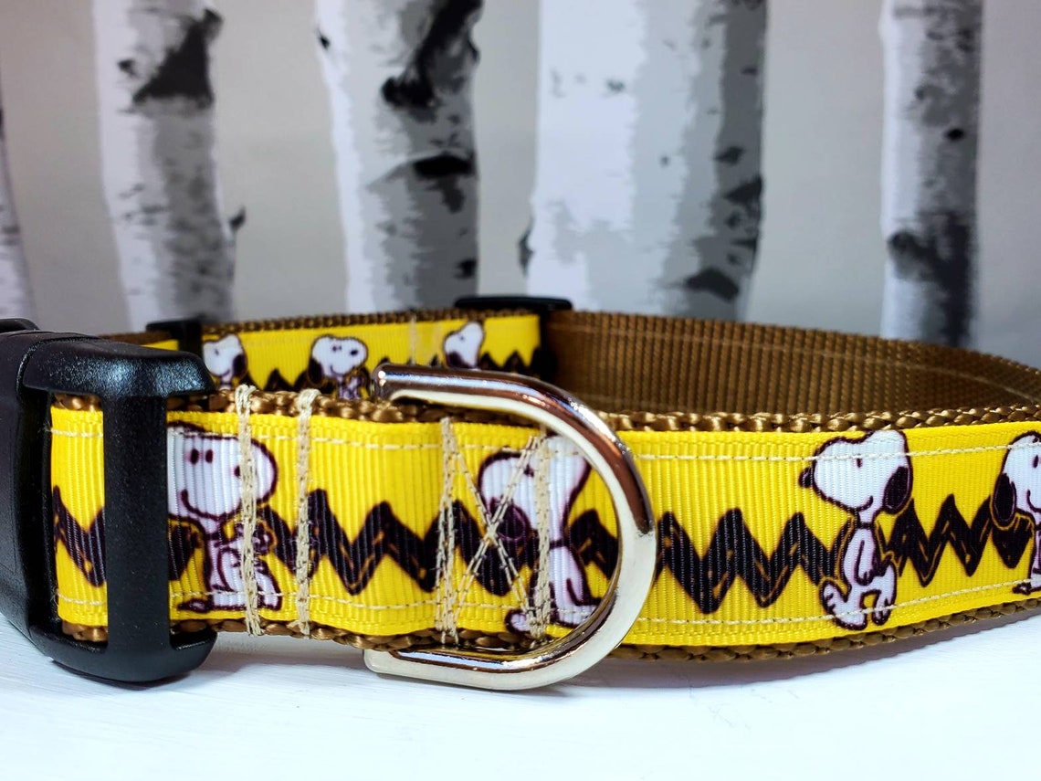 1 Snoopy Dog Collar or Leash Charlie Brown Dog Collar Etsy