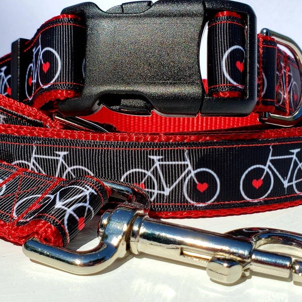 Bicycle Dog Collar, Martingale, Harness, or Leash