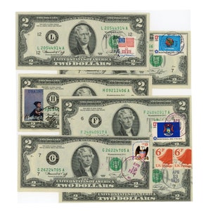 Crisp 1976 2 Dollar Bill United States Note, First Day of Issue Stamped, Hot Collectors Item