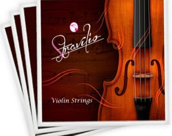 Juego completo de cuerdas para violín, tamaño 4/4 - 3/4 - G D A & E, tono agradable, ideal para estudiantes.