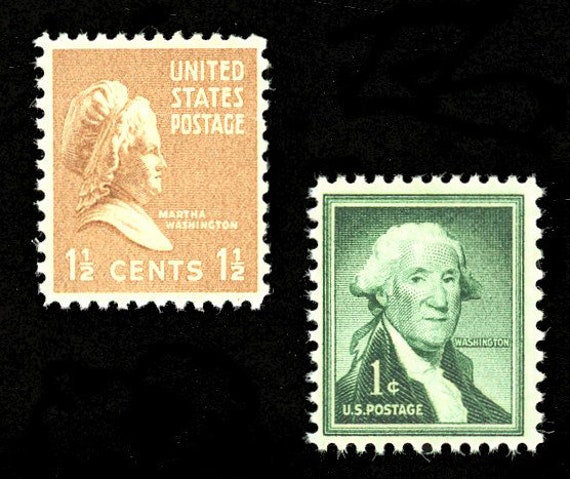 米国郵便切手セット 1938年 1.5セント マーサ・ワシントンと1954年 1 