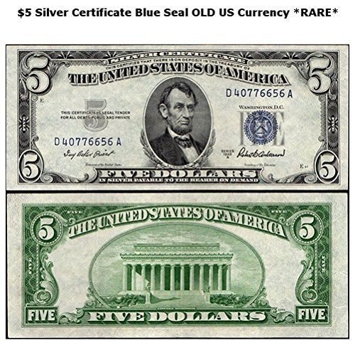 1928 or 1934 1 Dollar Funnyback Silver Certificates Blue Seal Nice