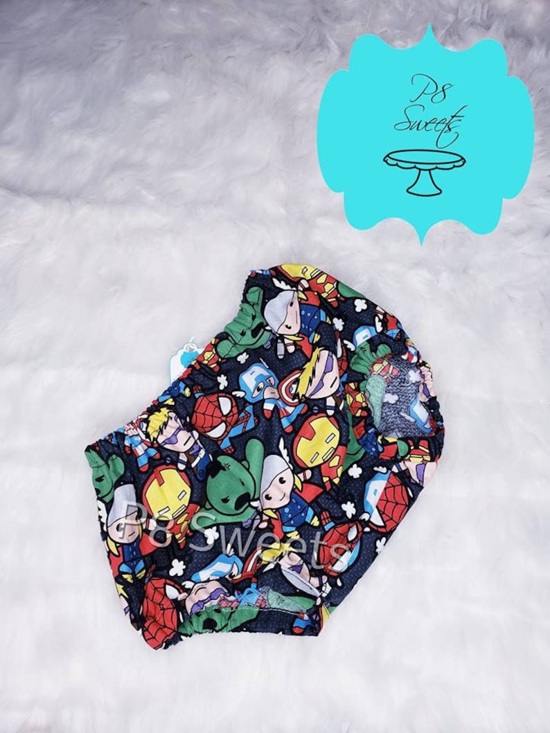 Avengers Kawaii diaper cover only smash cake outfit toddler diaper cover