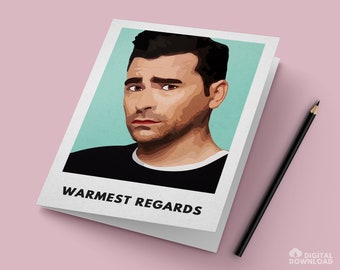 David Card / "Warmest Regards" / Instant PDF Digital Download for Easy Printing