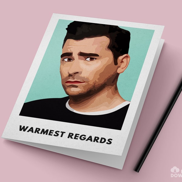 Cartão David / "Atenciosamente" / Download digital instantâneo de PDF para impressão fácil