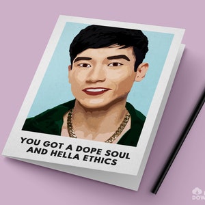 The Good Place Jason Mendoza Card / "Tienes un alma drogada y una ética de Hella" / Descarga digital instantánea en PDF para facilitar la impresión