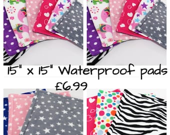 15" x 15" c&c 1 x1 soft waterproof wee pad/ pee pad /lap pad***guinea pig bed rabbit bed**small animal**hedgehog**rat etc**