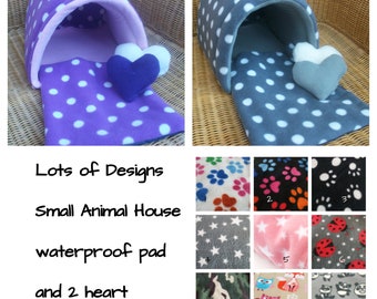 Cama para conejillos de indias *Casa**Conejo pequeño*Cama para animales pequeños**Túnel de vellón suave**Escondite**Tubo de juego**Escondite**Juguete para conejillos de indias*** Tiene capacidad para 2 conejillos de indias***