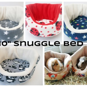 10" soft fleece cuddle cup** guinea pig bed**with removable pad **small animal hedgehog skinny pig, etc