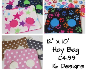 12" x 10" **Hay Bag**Hay feeder Bag**soft fleece**guinea pig bed**small animal,guinea pig ,rabbit 12" x 10"