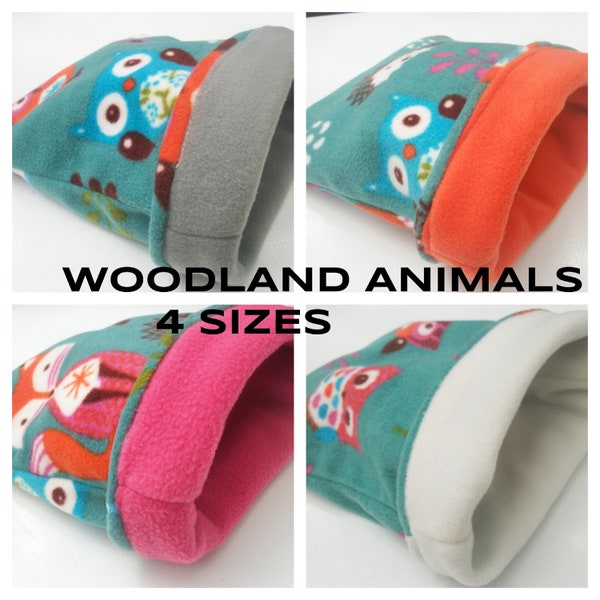 4 sizes ***FREE uk postage **small animal bed**hedgehog**hamster**fleece snuggle pouch** sack**guinea pig bed **Sleeping bag