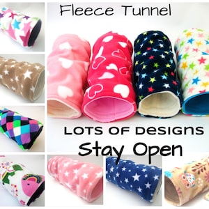 Tunnel ***Caviabed voor klein dier**zachte fleece BLIJF OPEN tunnel **speelbuis **verbergen **caviaspeelgoed