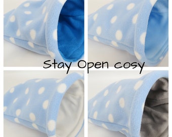 STAY OPEN ***4 sizes *Guinea pig bed ** small animal bed**hedgehog** hide**soft fleece snuggle pouch**sack** guinea pig cosy**Sleeping bag**