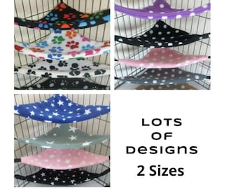 Corner Hammock  ** 2 sizes **soft fleece  ***small animal bed***hedgehog*** guinea pig bed