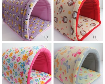 Guinea pig tunnel* Guinea pig bed**small Rabbit**Small animal bed**poly cotton and soft fleece Tunnel ** **hide **Hedgehog.Rat