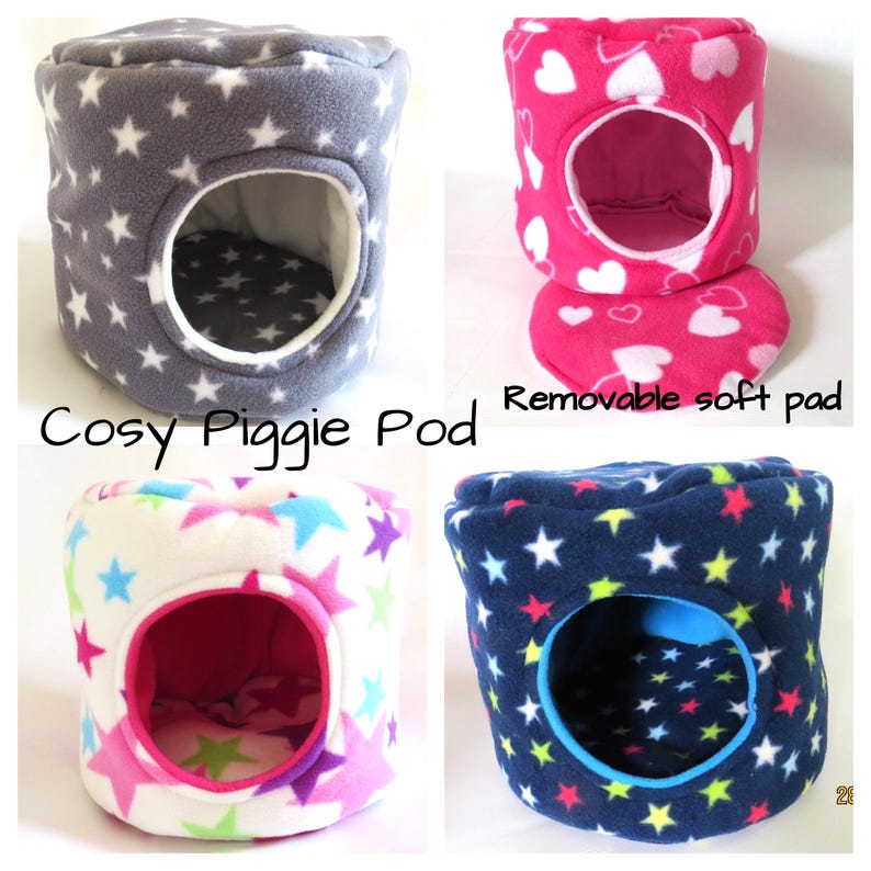 30 Designs***Guinea pig bed* pod**hide**Small animal bed* soft fleece house**hidey **cave shelter ****Hedgehog.Rat image 1