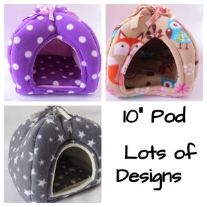 Guinea pig bed* pod**hide**Small animal bed* soft fleece house **hidey **cave shelter ****Hedgehog.Rat