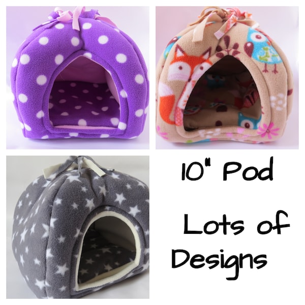 Guinea pig bed* pod**hide**Small animal bed* soft fleece house **hidey **cave shelter ****Hedgehog.Rat