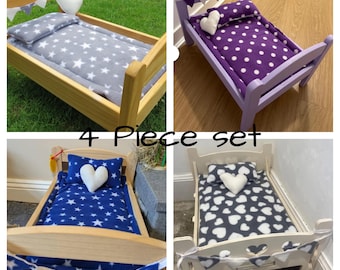 4 piece Waterproof **soft fleece bed set **Fits Ikea Duktig bed**  Pillow **Bunny** Rabbit**small animal bed**hedgehog*** guinea pig bed ***