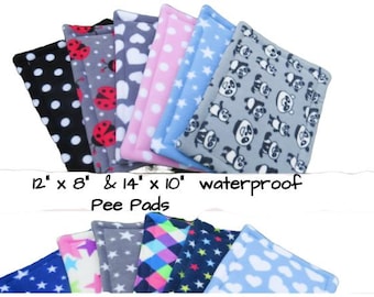 2 Sizes 14" x 10" & 12" x 8" soft Absorbent waterproof wee pad /pee pad /lap pad*cage liner*guinea pig bed**small animal**hedgehog**rat etc*