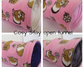 Soft and cosy** Stay Open fleece Tunnel**Play tube**guinea pig bed***small animal hedgehog etc
