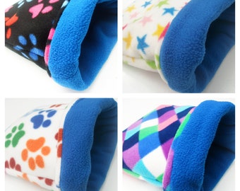 4 sizes *** FREE uk postage **small animal bed**hedgehog**hamster**fleece snuggle pouch**sack** guinea pig bed **Sleeping bag