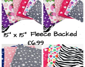 Fleece Back ***wee pad/ pee pad /lap pad***15" x 15" c&c 1 x1 soft guinea pig bed rabbit bed**small animal**hedgehog**rat etc**