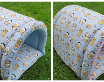 Guinea pig bed small animal bed**soft fleece tunnel **play tube **hide **guinea pig toy