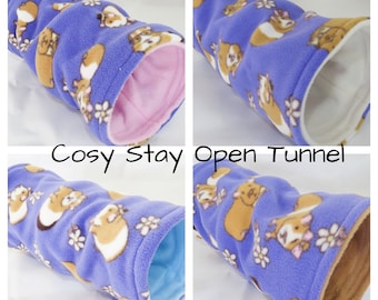 Soft and cosy** Stay Open fleece Tunnel**Play tube**guinea pig bed***small animal hedgehog etc