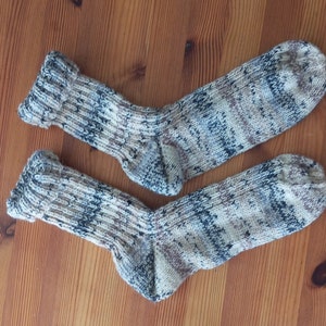 Socken, Gr. 40, handgestrickt, Wintersocken Bild 2