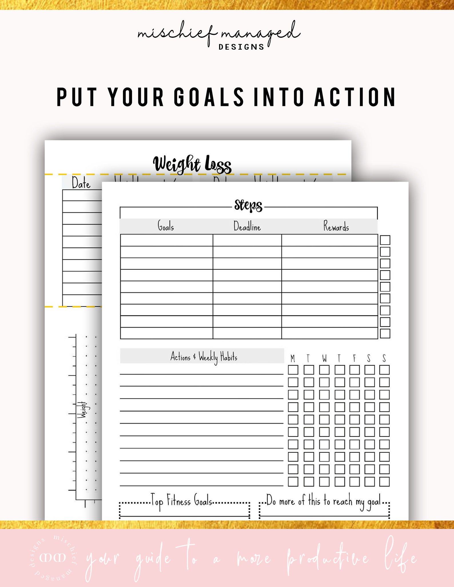 My Fitness Planner Wellness Planner Workout Tracker Fitness Etsy UK