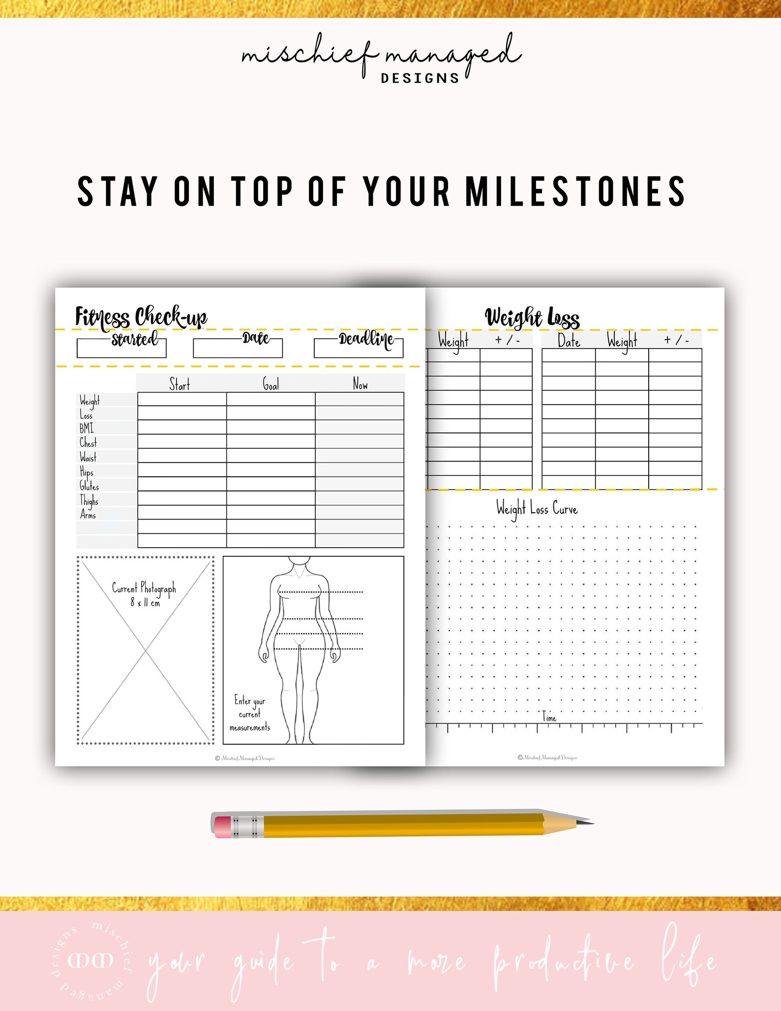 My Fitness Planner Wellness Planner Workout Tracker Fitness Etsy UK