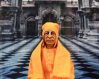 Srila Prabhupada Murti 12 Inch | ISKCON Guru Deity Handcrafted Statue for Home Temple Worship
