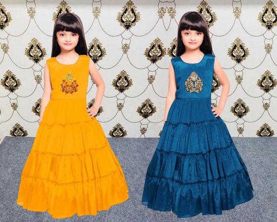 Kids Long Gown style frock at Rs.995/Piece in mumbai offer by Shrawanti  Apparels