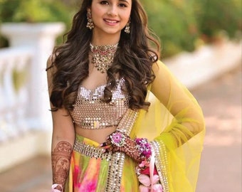 Haldi Special Multicolor Lehenga Choli 