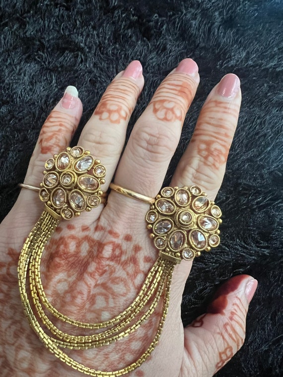 Buy Elegant Peacock Design Finger Ring Impon Gold Design Stone Ring  Imitation Jewellery