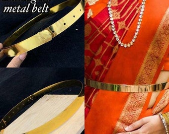 Plain gold waist on sale belt for saree